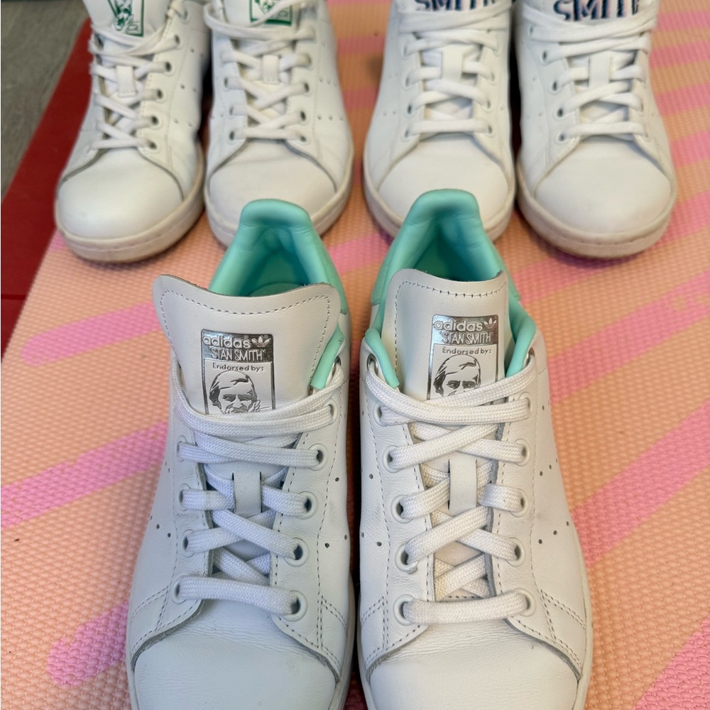 Adidas women White and Teal Sneakers